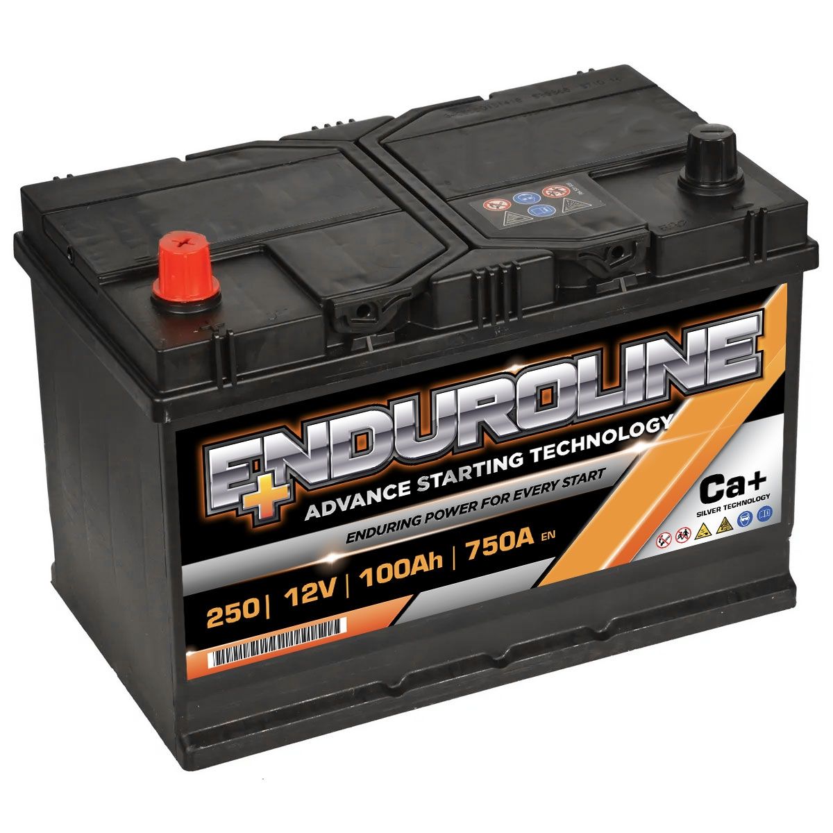 ENDUROLINE CAR BATTERY 100Ah 750A TYPE: 250
