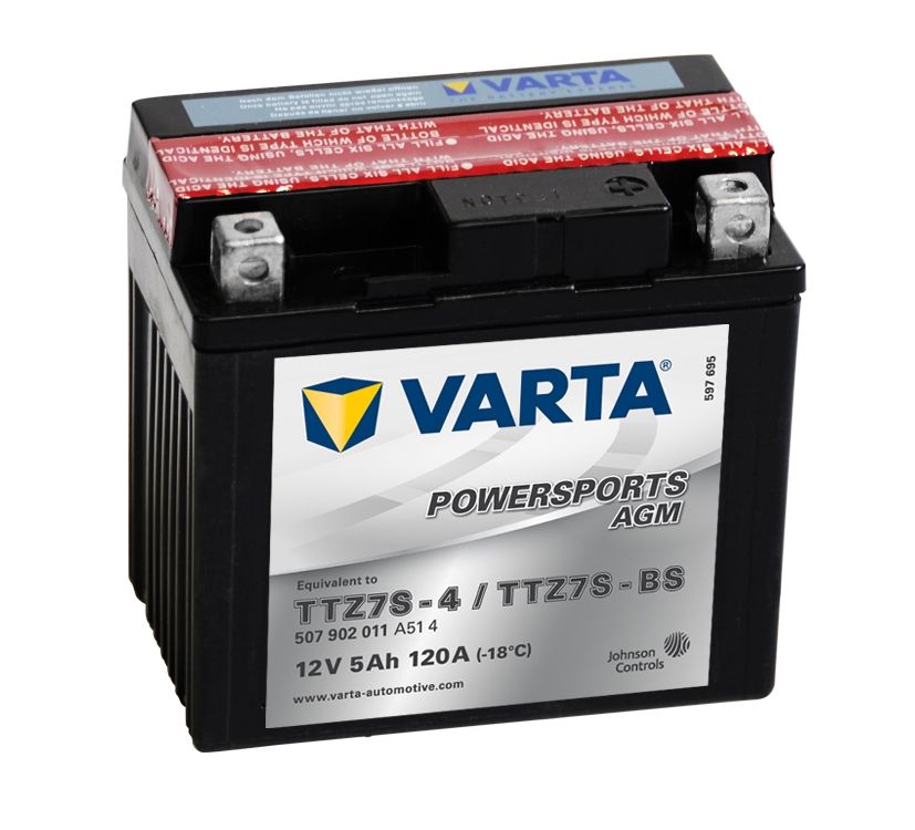 VARTA 507 902 011 POWERSPORTS AGM MOTORCYCLE BATTERY 12V