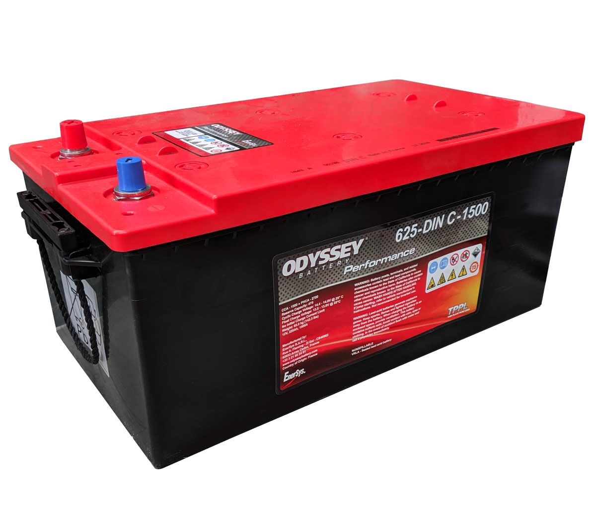 ODYSSEY 625-DIN C-1500 TPPL COMMERCIAL BATTERY 12V 1500A