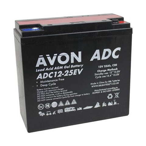 AVON ADC12-25EV AKUMULATOR ŻELOWY AGM GŁĘBOKIEGO ROZŁADOWANIA 25AH