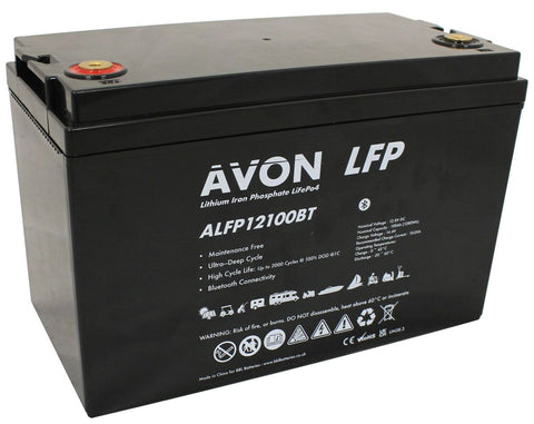 AVON ALFP12100BT LFP BLUETOOTH BATERIA LITOWA GŁĘBOKIEGO ROZŁADOWANIA 12 V 100 AH