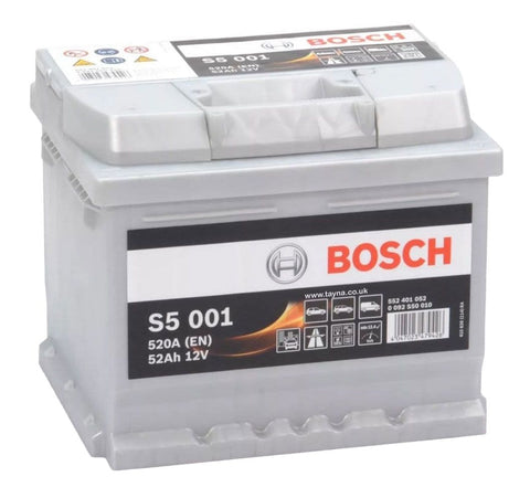 BOSCH S5001 CAR BATTERY 52Ah 520A TYPE: 063