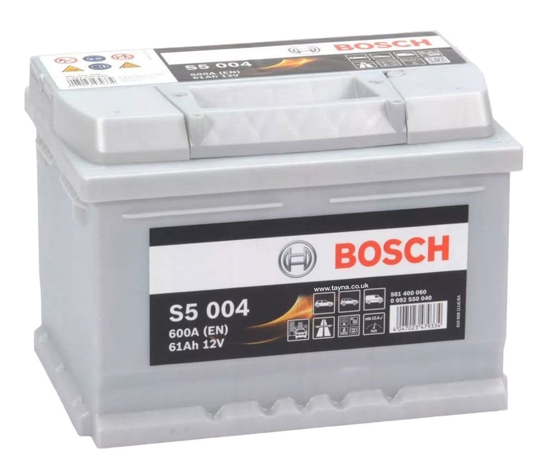 BOSCH S5004 CAR BATTERY 61Ah 600A TYPE: 075