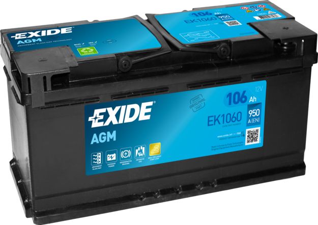 AKUMULATOR SAMOCHODOWY EXIDE EK1060 106Ah 950A TYP: 020