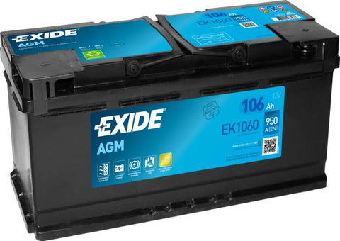AKUMULATOR SAMOCHODOWY EXIDE EK1060 106Ah 950A TYP: 020