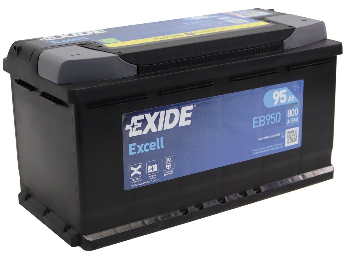 AKUMULATOR SAMOCHODOWY EXIDE EB950 EXCELL 95Ah 800A TYP: 019