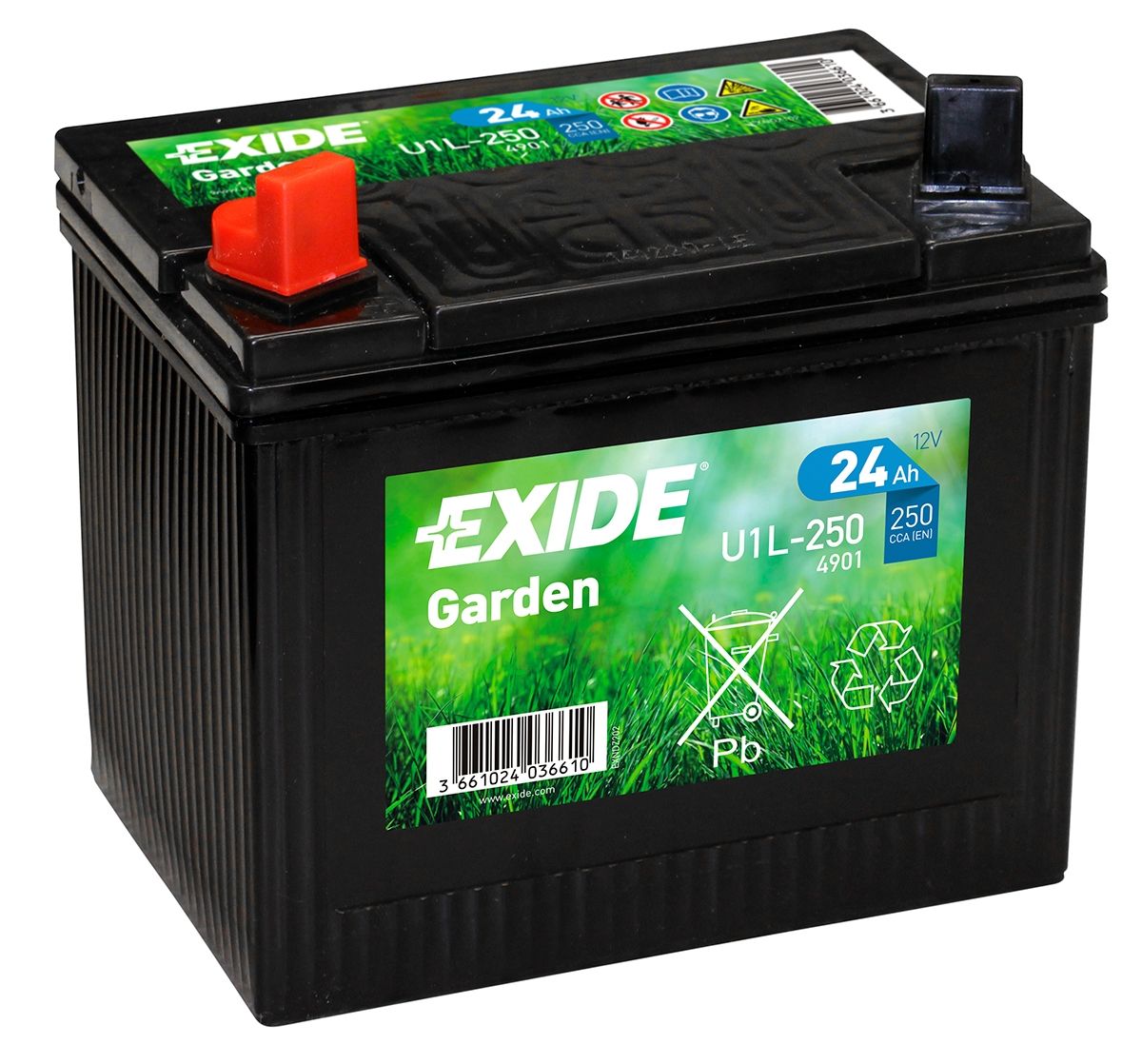 EXIDE U1L-250 LAWN MOWER BATTERY 12V 24AH 896