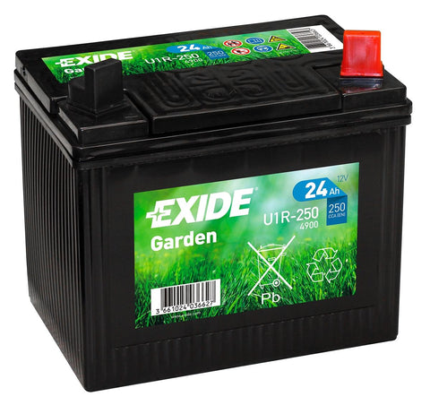 EXIDE U1R-250 LAWN MOWER BATTERY 12V 24AH 895