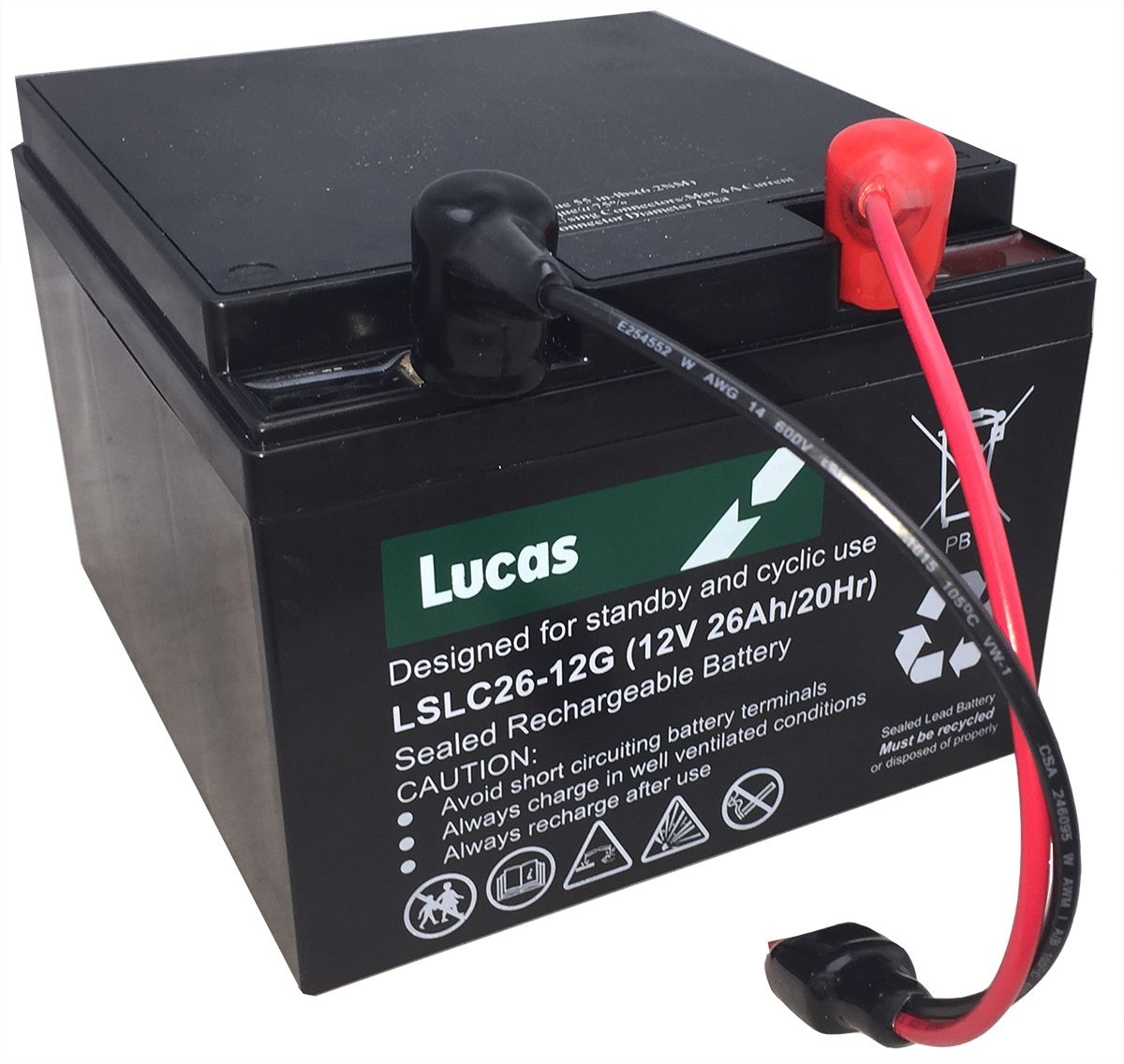 LUCAS LSLC26-12G GOLF BATTERY 26AH WITH TORBERRY LEAD