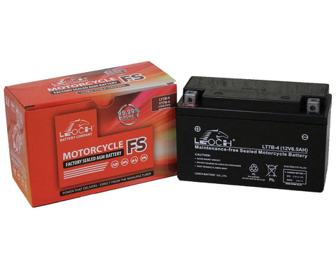 LEOCH YT7B-4 POWERSTART AGM MOTORCYCLE BATTERY LT7B-4
