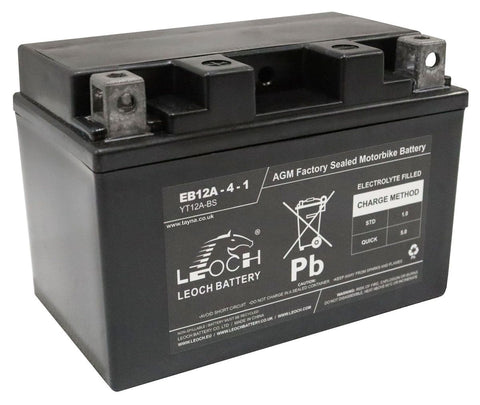 LEOCH EB12A-4-1 AGM MOTORCYCLE BATTERY (YT12A-BS)