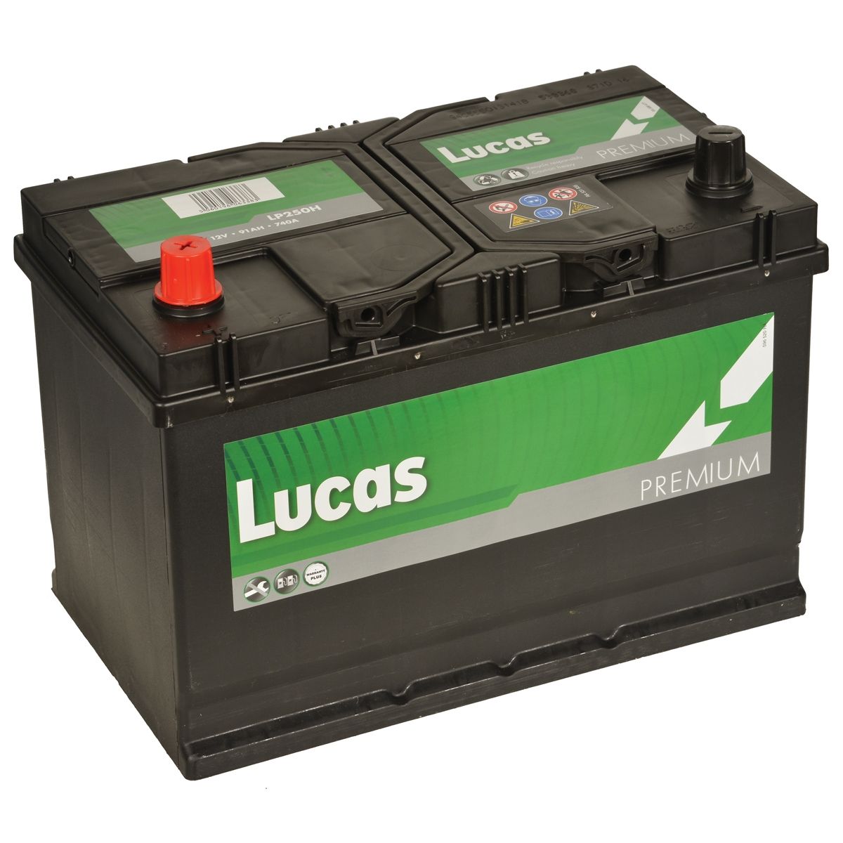 LUCAS LP250H LUCAS PREMIUM CAR BATTERY 91Ah 740A TYPE: 250H