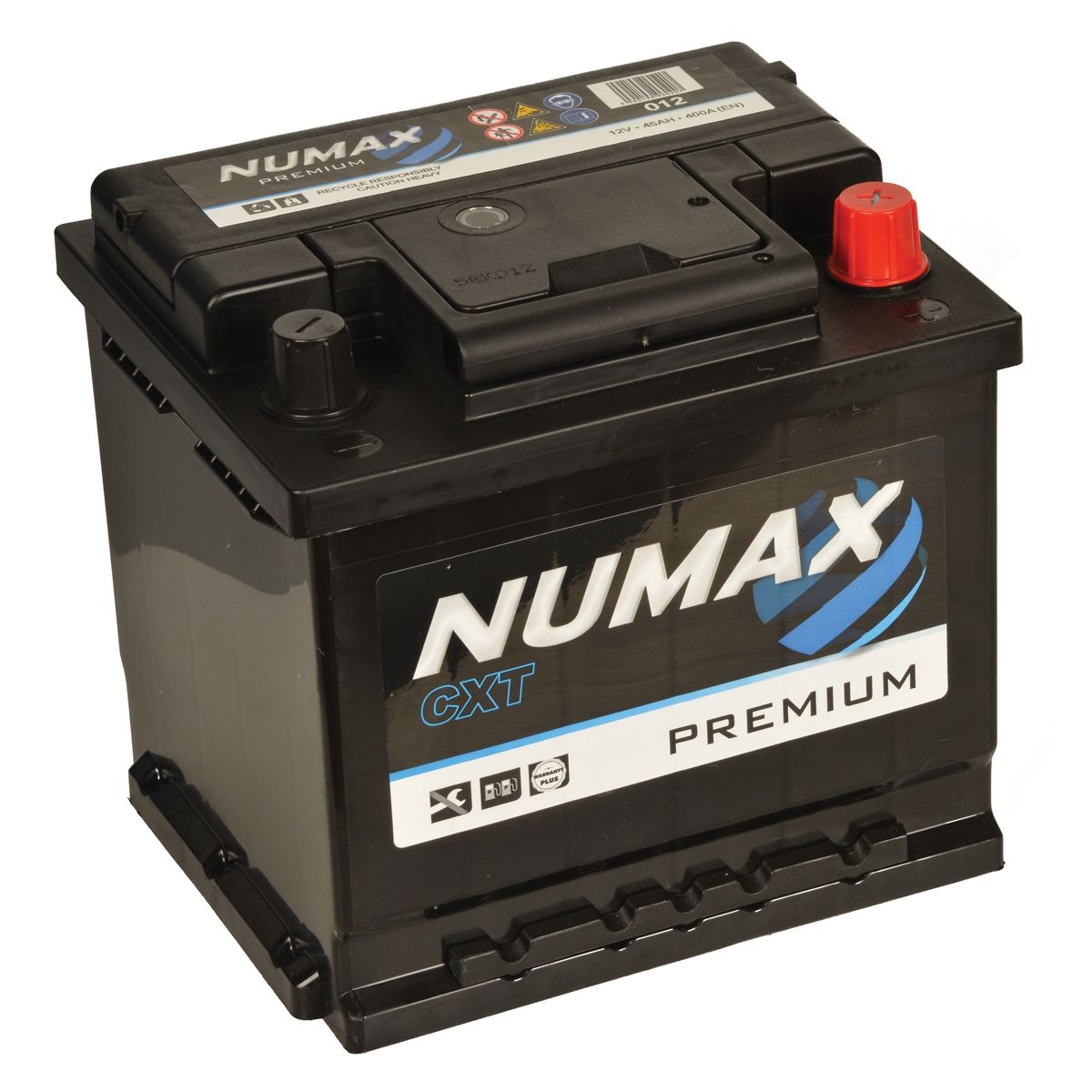 NUMAX 012 CAR BATTERY 45Ah 400A TYPE: 012