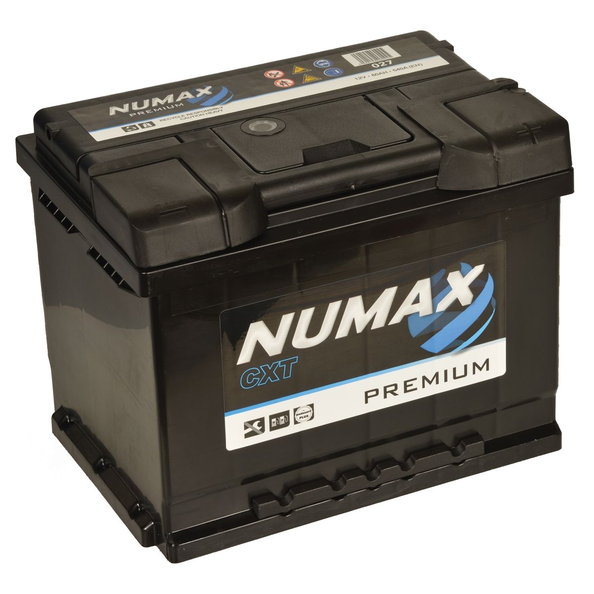 NUMAX 027 PREMIUM CAR BATTERY 60Ah 540A TYPE: 027