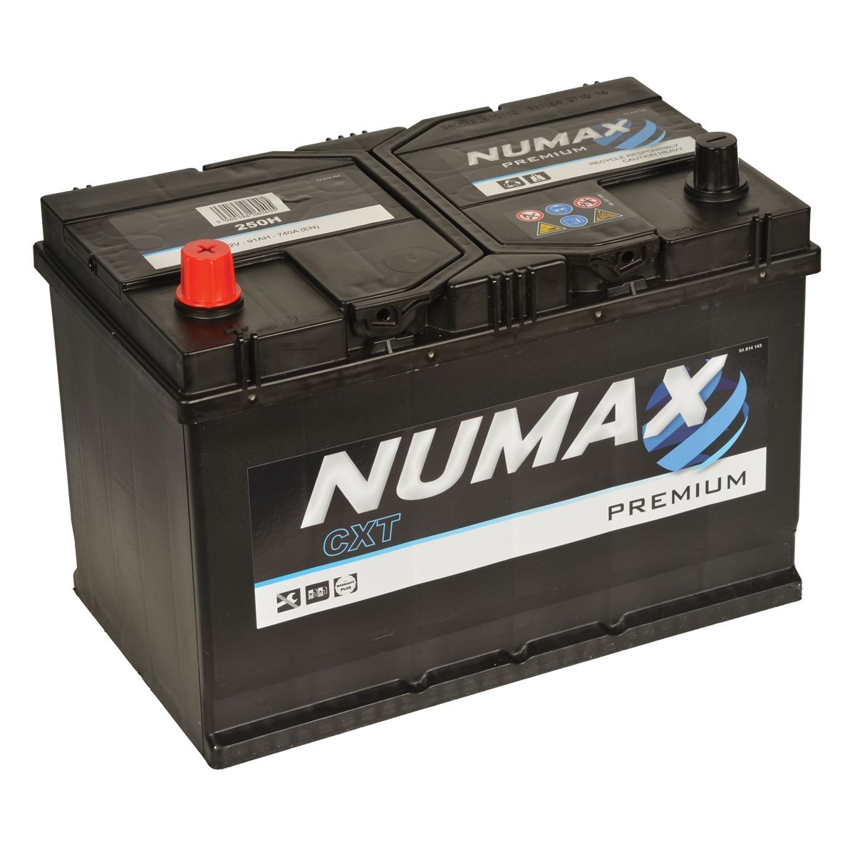 NUMAX 250H CAR BATTERY 91Ah 740A TYPE: 250H