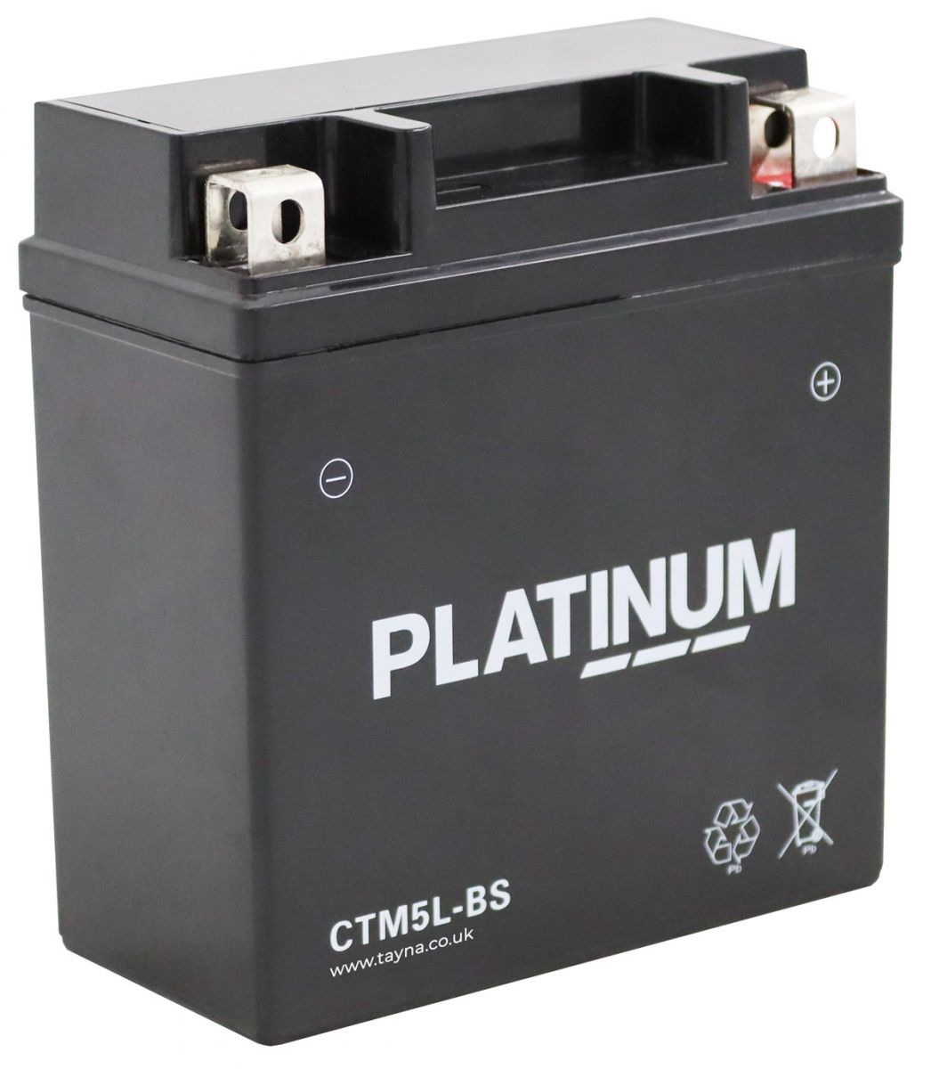 PLATINUM CTM5L-BS AGM MOTORCYCLE BATTERY