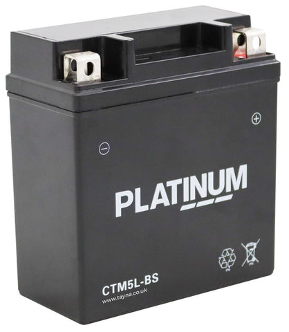 PLATINUM CTM5L-BS AGM MOTORCYCLE BATTERY