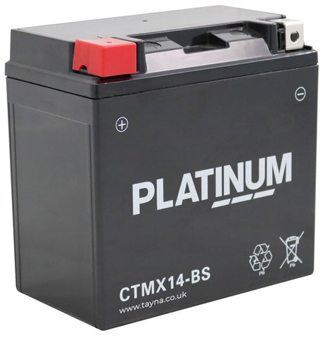 PLATINUM CTMX14-BS AGM MOTORCYCLE BATTERY