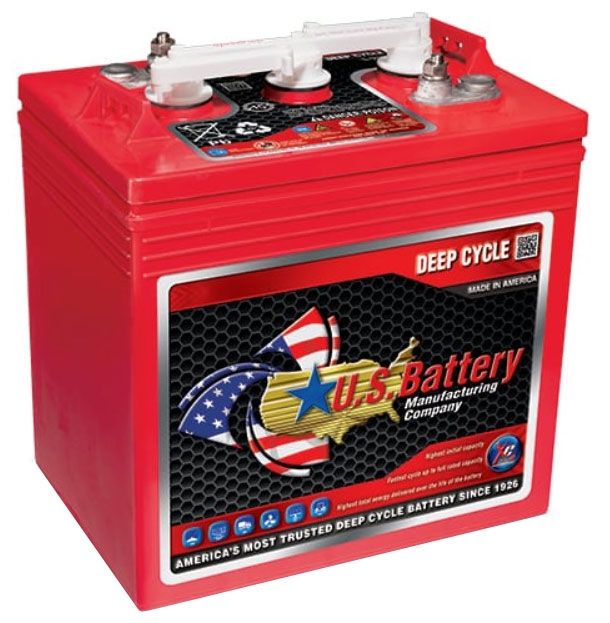 US 2200 XC2 DEEP CYCLE MONOBLOC BATTERY 6V 232AH ALSO KNOWN AS: US2200, PB6220, AS DT, T-105, CR-225, D125, GC2