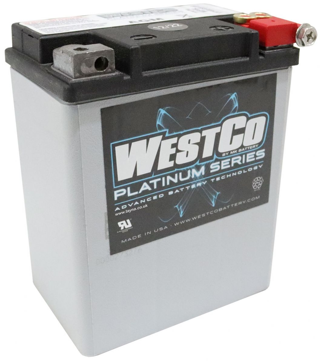 WESTCO WCP15L PLATINUM AGM MOTORCYCLE BATTERY 12V 14AH YB14L-A2 (SVR15L)
