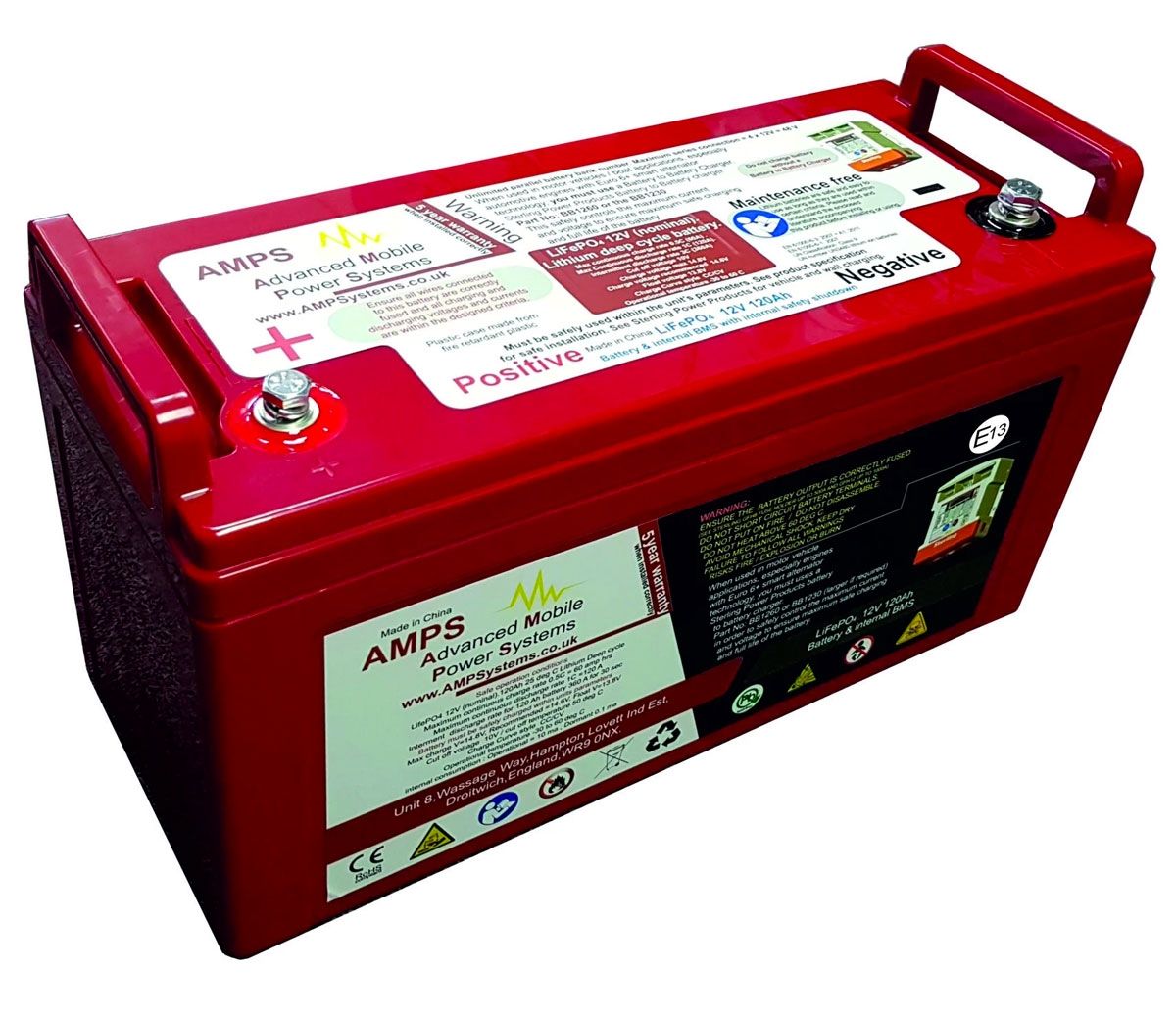STERLING POWER AMPS 12V 120AH LIFEPO4 LITHIUM LEISURE BATTERY