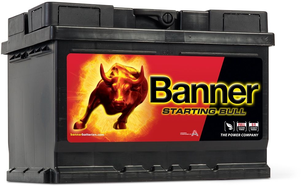 BANNER 075 STARTING BULL CAR BATTERY 62Ah 480A TYPE: 075