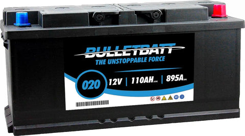 BULLETBATT CAR BATTERY 110Ah 895A TYPE: 020