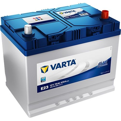 VARTA E23 VARTA NIEBIESKI AKUMULATOR SAMOCHODOWY 70Ah 630A TYP: 068