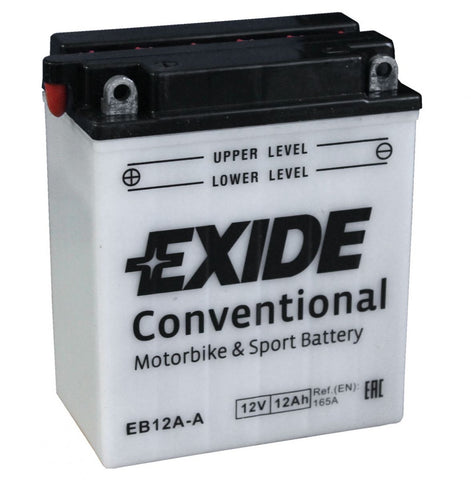 EXIDE EB12A-A 12V CONVENTIONAL MOTORCYCLE BATTERY