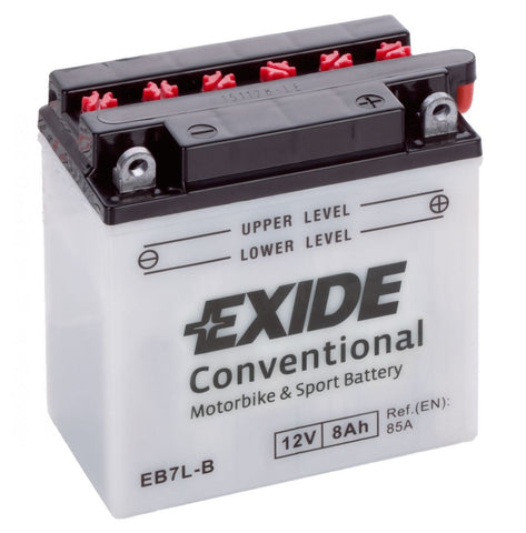 EXIDE EB7L-B 12V CONVENTIONAL MOTORCYCLE BATTERY