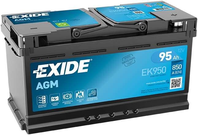 AKUMULATOR SAMOCHODOWY EXIDE EK950 AGM 95Ah 850A TYP: 017