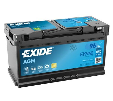 AKUMULATOR SAMOCHODOWY EXIDE EK960 AGM 95Ah 850A TYP: 017
