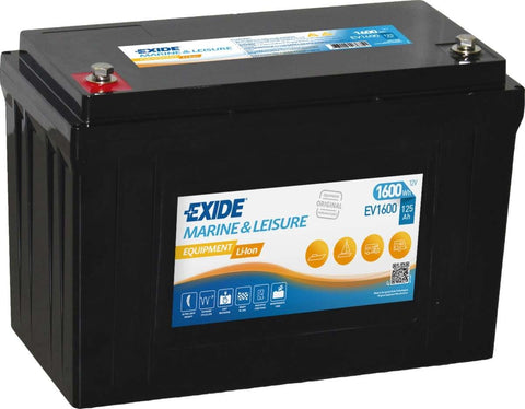 EXIDE EV1600 MARINE AND LEISURE EQUIPMENT LI-ION BATTERY 125AH