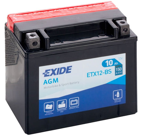 AKUMULATOR MOTOCYKLOWY EXIDE ETX12-BS 12V AGM YTX12-BS