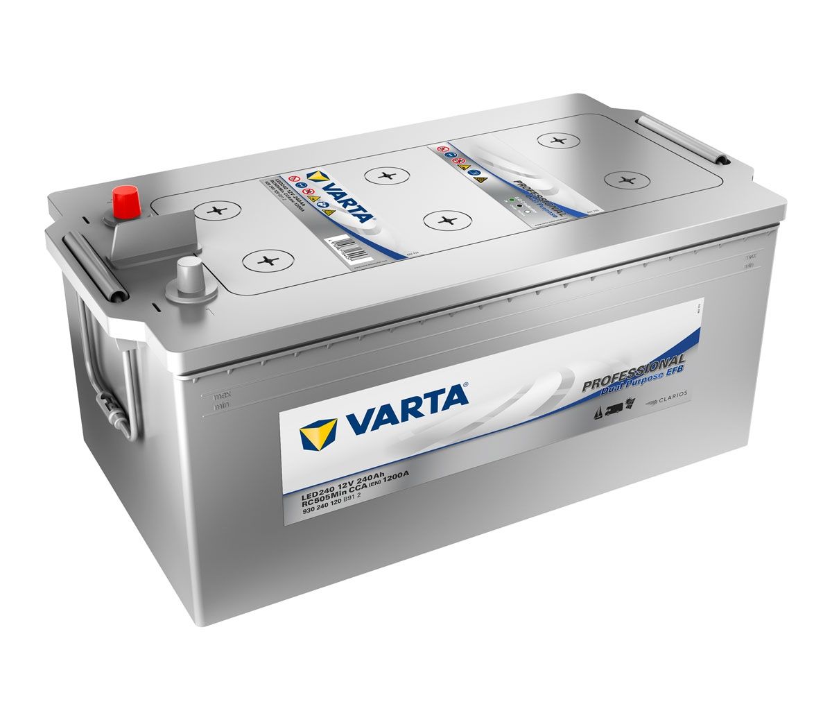 VARTA LED240 PROFESSIONAL DUAL PURPOSE EFB LEISURE BATTERY 240AH (930240120)