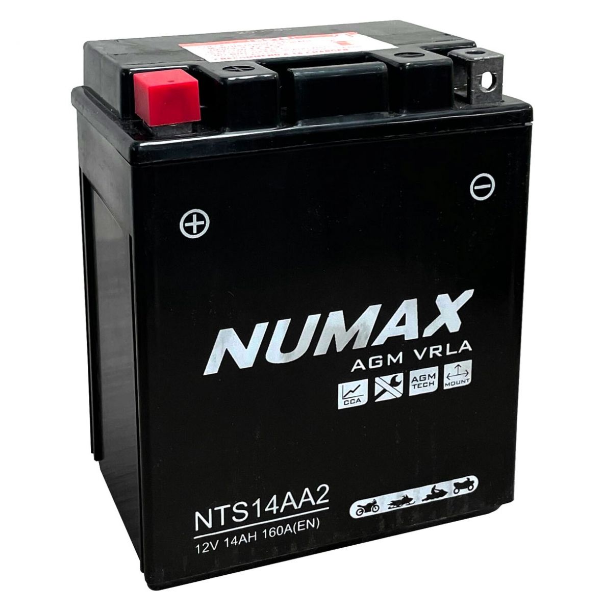 NUMAX YB14-A2 MOTORCYCLE BATTERY 12V 14AH AGM