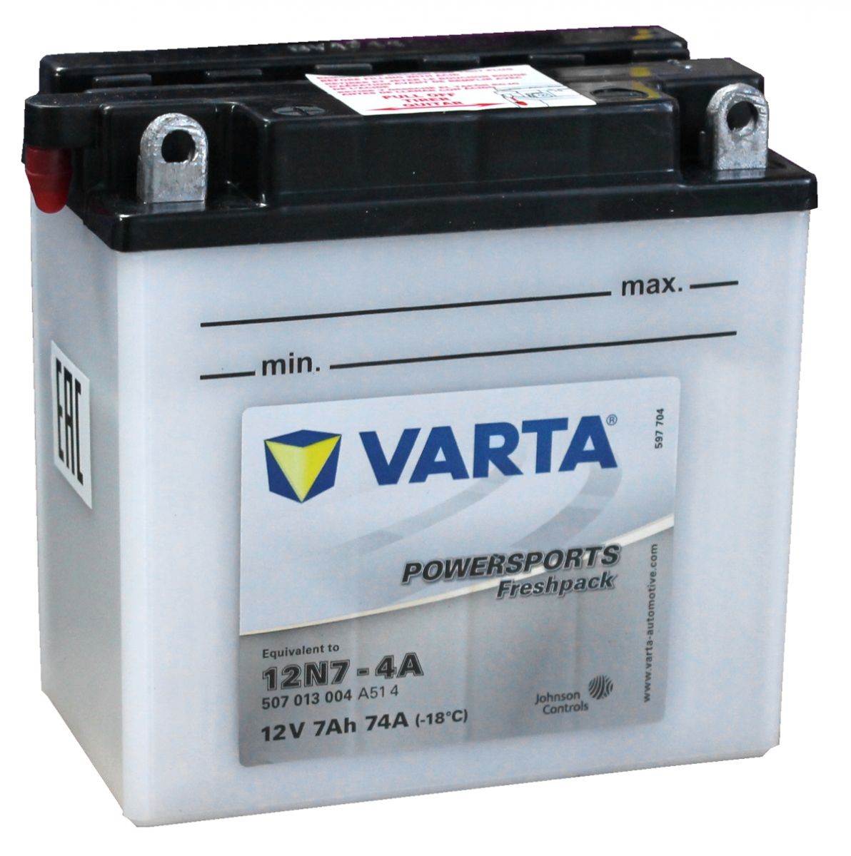 VARTA 12N7-4A POWERSPORTS FRESHPACK MOTORCYCLE BATTERY