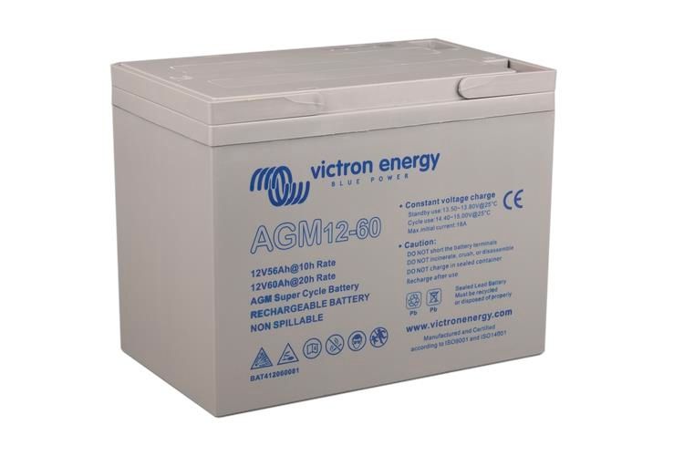 VICTRON ENERGY BAT412060082 AGM DEEP CYCLE BATTERY 12V 60AH