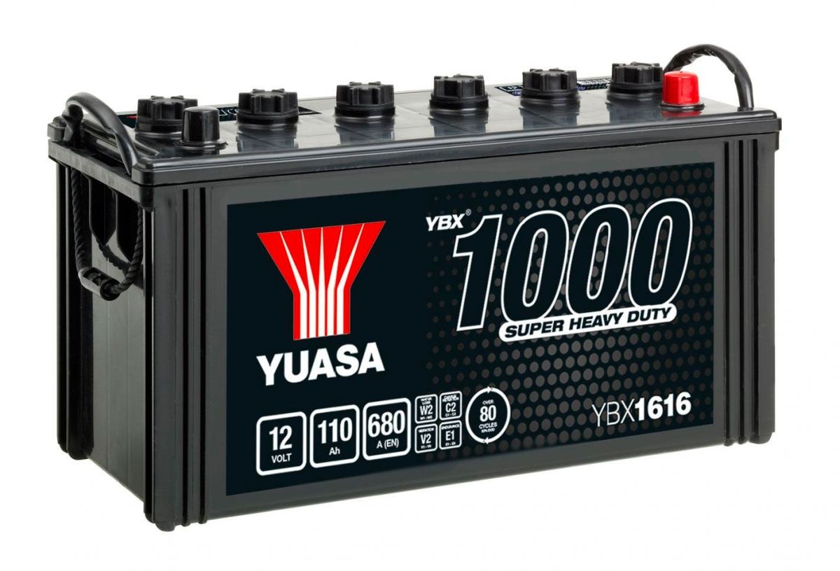 YUASA 616HD YBX1 SHD CARGO SUPER HEAVY DUTY BATTERY 12V 110AH YBX1616