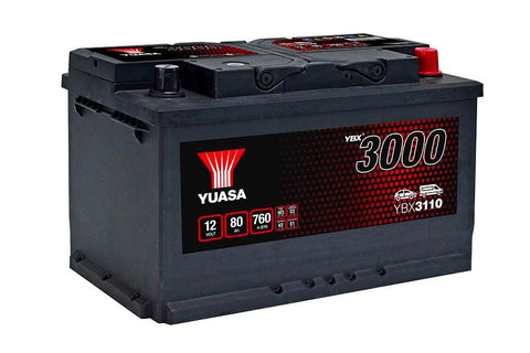 YUASA YBX3110 AKUMULATOR SAMOCHODOWY 80Ah 760A TYP: 110