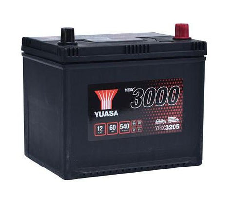YUASA YBX3205 AKUMULATOR SAMOCHODOWY 60Ah 540A TYP: 205