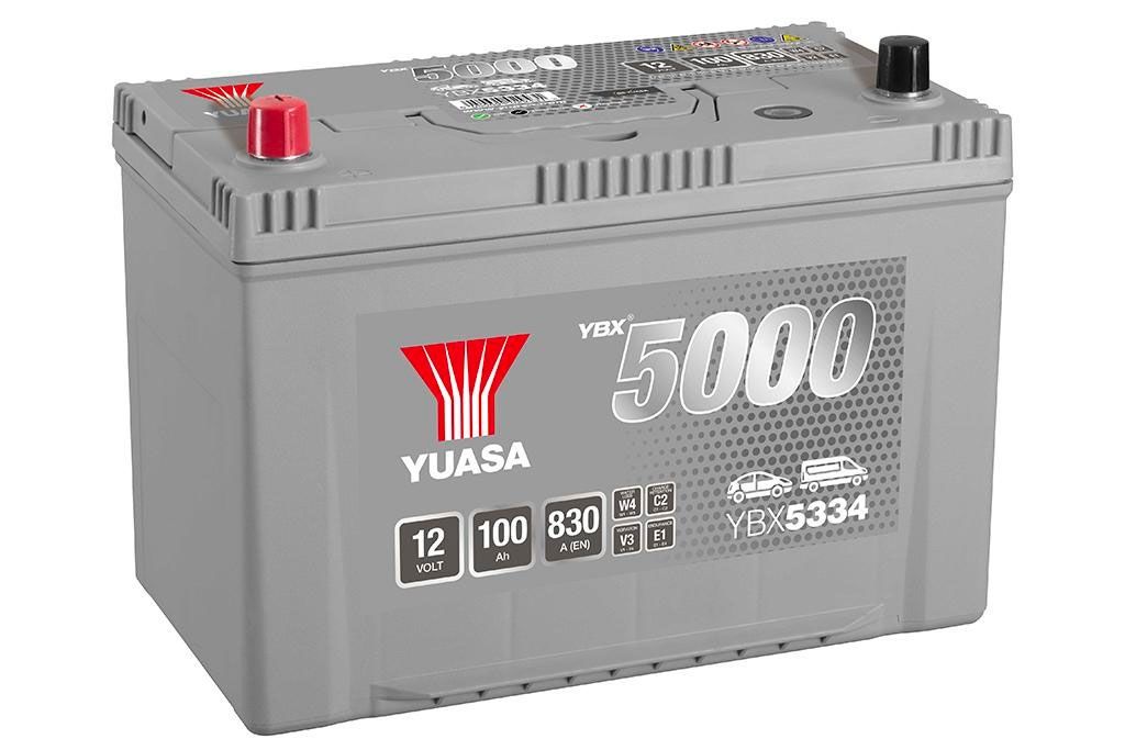 YUASA YBX5334 CAR BATTERY 100Ah 830A TYPE: 250