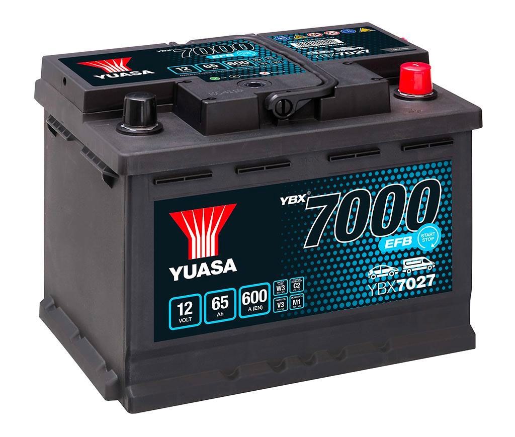 YUASA YBX7027 CAR BATTERY 65Ah 600A TYPE: 027