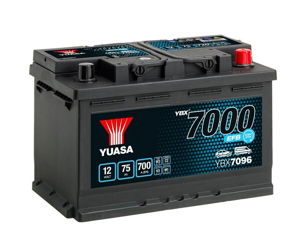 YUASA YBX7096 AKUMULATOR SAMOCHODOWY 75Ah 700A TYP: 096