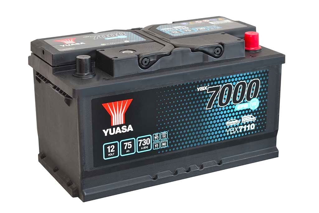 YUASA YBX7110 CAR BATTERY 75Ah 730A TYPE: 110