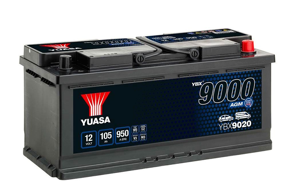 YUASA YBX9020 CAR BATTERY 105Ah 950A TYPE: 020