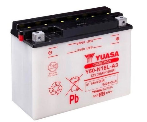 YUASA Y50-N18L-A3 YUMICRON MOTORCYCLE BATTERY (GOLDWING)