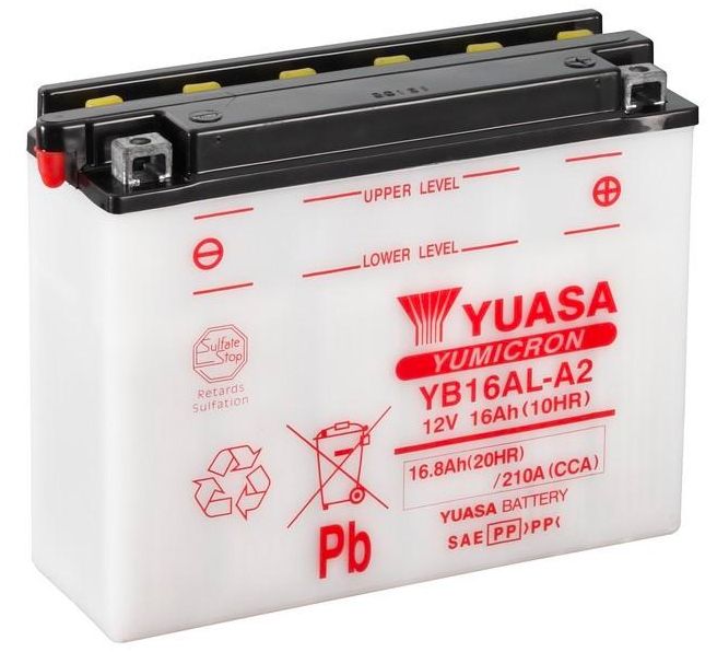 YUASA YB16AL-A2 YUMICRON MOTORCYCLE BATTERY