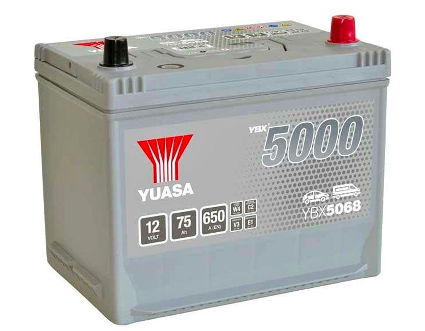 YUASA YBX5068 AKUMULATOR SAMOCHODOWY 75Ah 650A TYP: 068