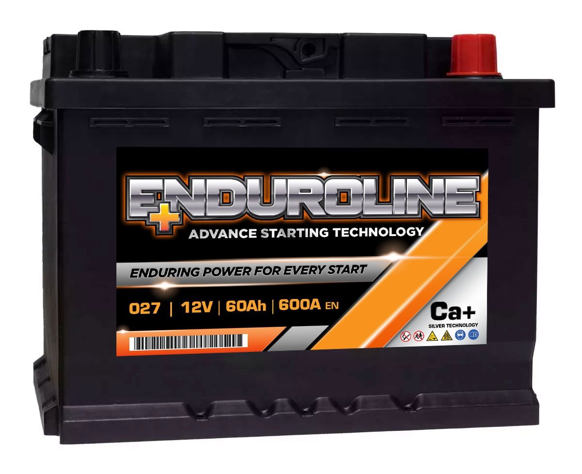 ENDUROLINE CAR BATTERY 60Ah 600A TYPE: 027